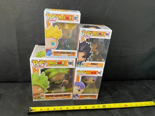 Funko Pop! lot DragonBall Super Saiyan Trunk Broly vinyl figures 1281 1861 1865