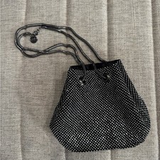 Bradgley Mischka black silver rhinestone bag clutch