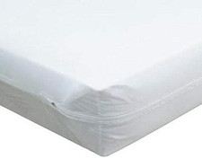 Soft Vinyl Cot Size Mattress Cover, Zips around the Mattress