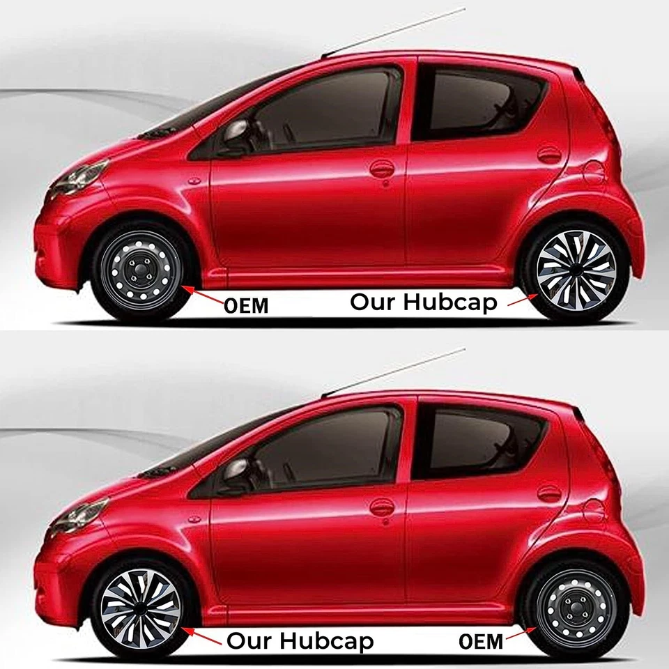 Sets of 4 easy-to-install 14-inch wheel covers for 1992-2002 Mitsubishi Mirage - Image 4 of 4