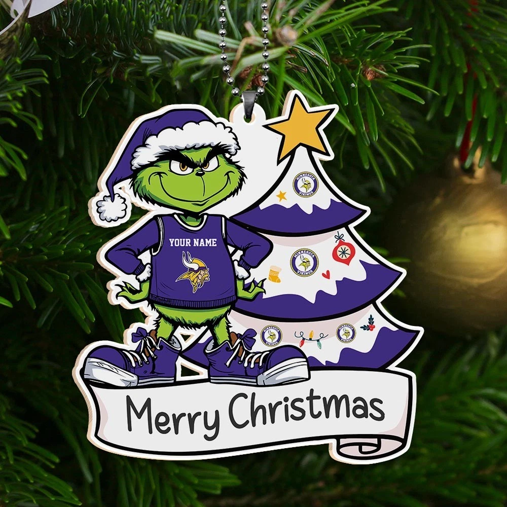Personalized Minnesota Team Vikingss Christmas Ornament Gift For Fans