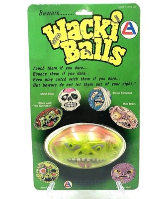 RAR! VINTAGE WACKI BALLS FREAK BALL BRAINS MOC 1986 MADBALLS KO WEIRD BALL # B