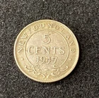 1947-C Newfoundland 5 Cents 0.8000 Silver ASW 0.03 Oz Free Shipping