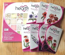 Heartfelt Creations "Wild Poppy  Blazing Poppy" Stamps, Dies, and Paper Lot