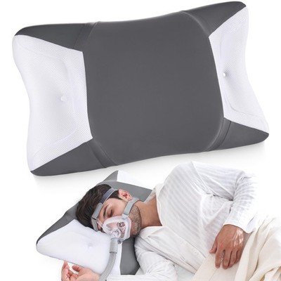 Joynox CPAP Kissen für Seiten- & Rückenschläfer, Schlafapnoe ergonomisch dunkelgrau 