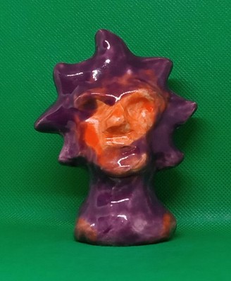 ''Purple Sun'' - Expensive Abstract Original Hand Made Clay Sculpture. Very Cool !