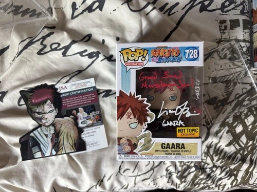 Naruto Shippuden Gaara #728 Signed By Liam O’Brien Funko Pop JSA COA