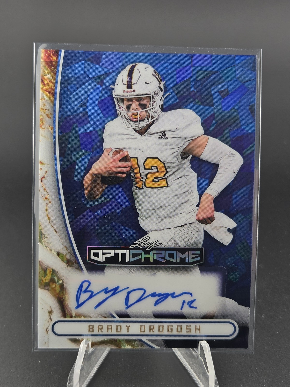 2026 Leaf OptiChrome Brady Drogosh Auto Crystal Blue #/5 #BA-BD2