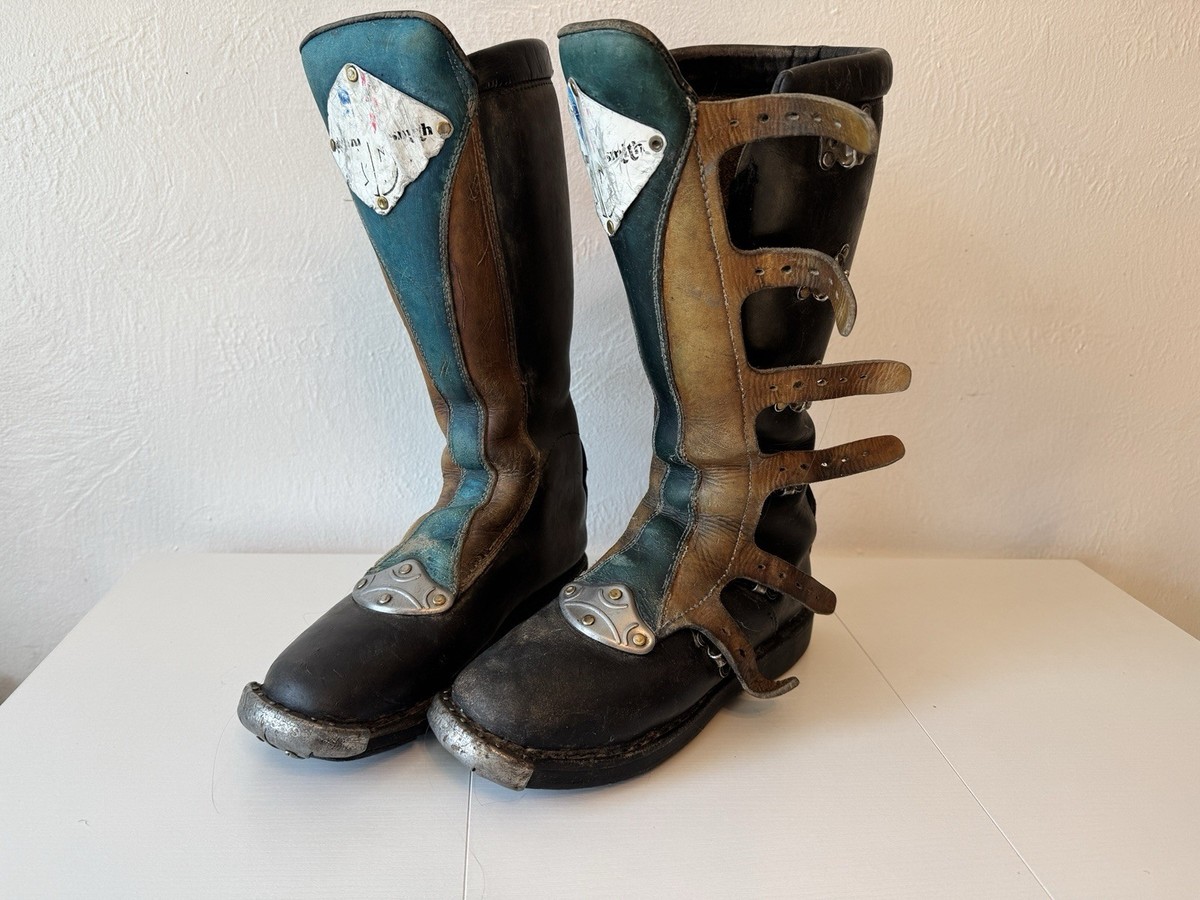 Vintage Malcolm Smith x Early Alpinestars Motocross Boots Leather