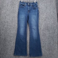 Levi's 726 Womens High Rise Flare Jeans Size 28 Medium Wash Blue Stretch Denim