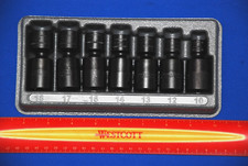 Snap-on New 7 Piece 38 Drive 6-point Metric Shallow Swivel Impact Socket Set Snap-on New 7 Piece 38 Drive 6-point Metric Shallow Swivel Impact Socket Set