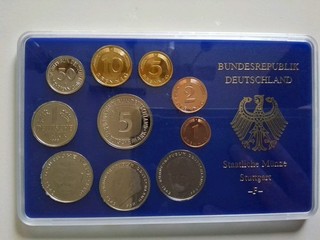 Deutsche Mark 1999 kompletter Münzsatz staatliche Münze Stuttgart PP
