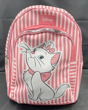 NEW BioWorld Disney The Aristocats Mini Backpack - Marie Pink White Stripes