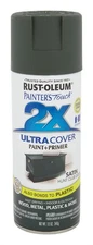 Rust-Oleum 249074 2X Ultra Cover Satin Hunt Club Green Paint 12 oz. (Pack of 6)