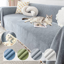 1/2/3/4 Seater Boho Chenille Sofa Cover Pet Friendly Throw Thick Couch Protector