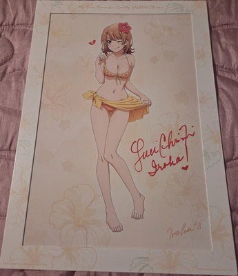 Oregairu Summer Memories Art Board, Iroha Isshiki, Signed By Luci Christian