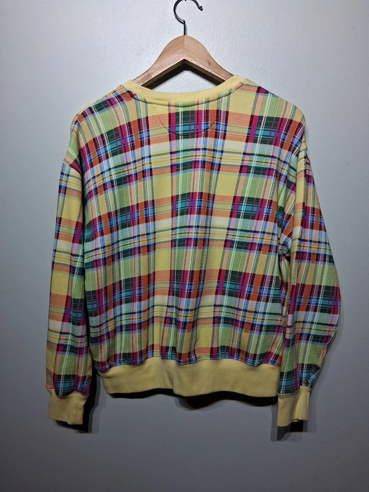 Polo Ralph Lauren Niñas Grandes Amarillo Cuadros Terry Sudadera Talla XL (16) Foto 3 de 4