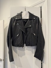 Giacca Moto Donna Pelle Nera Pelle Marc Jacobs Giacca Taglia M