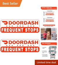 2 Pack Doordash Magnetic Sign for Car, Doordash Car Magnets Sign, Reflective ...