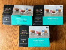 lot of 35 cans purina pro plan kitten wet food pate variety pack 3 flavors