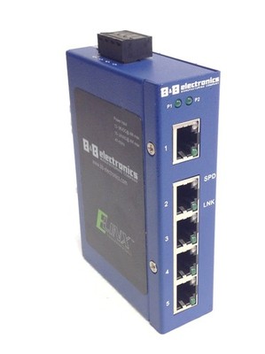 B&B Electronics ESW205 5-Port Unmanaged Ethernet Switch, WORKING FREE SHIPPING