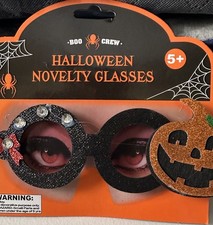 Novelty Fun Eye Glasses with Bling Pumpkin