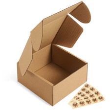 Eupako Small Shipping Boxes 4x4x2 Inches - 50 Inches(Pack of 50), Brown 