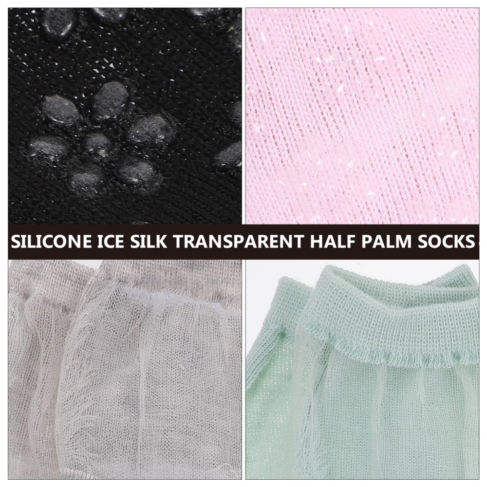 SAOLA 12pcs Half Palm Socks traspiranti calzini invisibili Sole calzini da sole