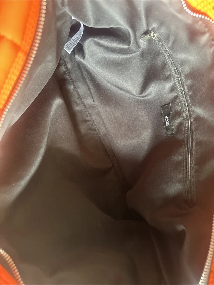 BNWOT Neon Orange River Island Oversized Clutch Quilted Bag - Image 4 of 4