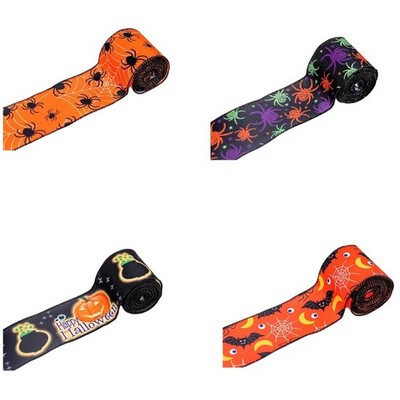 Halloween Celebration Party Wide Ribbon 5Yard Wire Edged Decorative Ribbon Roll