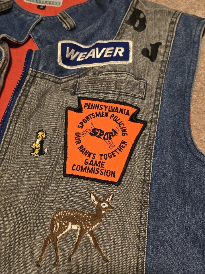 CHALECO VAQUERO STEFANO INTERNATIONAL VINTAGE VARIOS PARCHES DE PESCA PARA HOMBRE TALLA MED. Foto 3 de 4