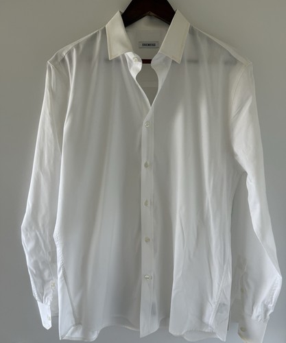 Dirk Bikkembergs, VINTAGE 2000s Dirk Bikkembergs Antwerp Six Slim For White Mens Buttowndown Shirt