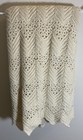 HANDMADE CROCHET BLANKET Vintage Original Ivory Afghan Sofa Throw — photo 2