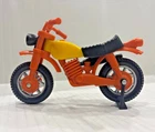 Vintage Tonka Toys Motorcycle Dirt Bike Made In Hong Kong Orange Yellow