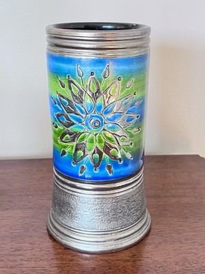 Aldo Londi Rosenthal Netter Bitossi Italy 7 3/4  Starburst Vase Ca. 1960 s