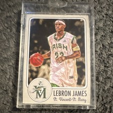 CustomRookies LeBron James Rookie #23 St. Vincent-St. Mary Basketball Card. rookie card picture