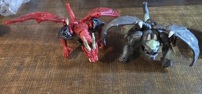 2 Action Figures Mega Construx Breakout Beasts Grey Gargoyle Series 1 