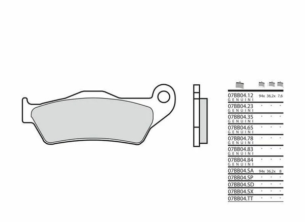Brembo Bremsbelage 07BB04CC Karbon Ceramik-image
