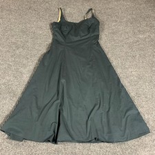 Gap Dress Womens 4 Green Cotton Sleeveless Fit Flare Midi Casual Lined Y2K Retro