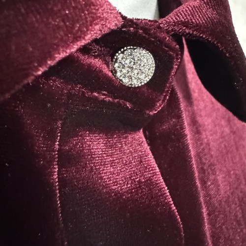Jude Connally Henley Velvet Mini Dress Size XL Garnet Maroon Boho Gypsy Witch - Picture 7 of 16