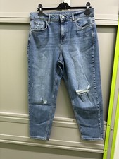 M&S Womens Boyfriend Stretch Denim Jeans Blue Size Uk 6-18 Short Lenght New
