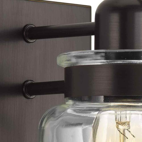 Progress Lighting Calhoun 4-Light 30" Antique Bronze Vanity Light Clear Glass - Picture 13 of 17