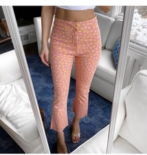 NWT- Zara Floral print Flared cropped open hem jeans - Size 6