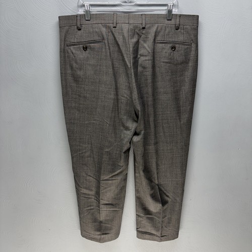 Chaps Wool Blend Dress Pants Solid Gray Size 38x27 Men's Office Professional - Picture 2 of 4