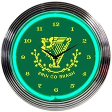 Neonetics 8IRISH Irish Erin Go Bragh 15 Inches Neon Clock