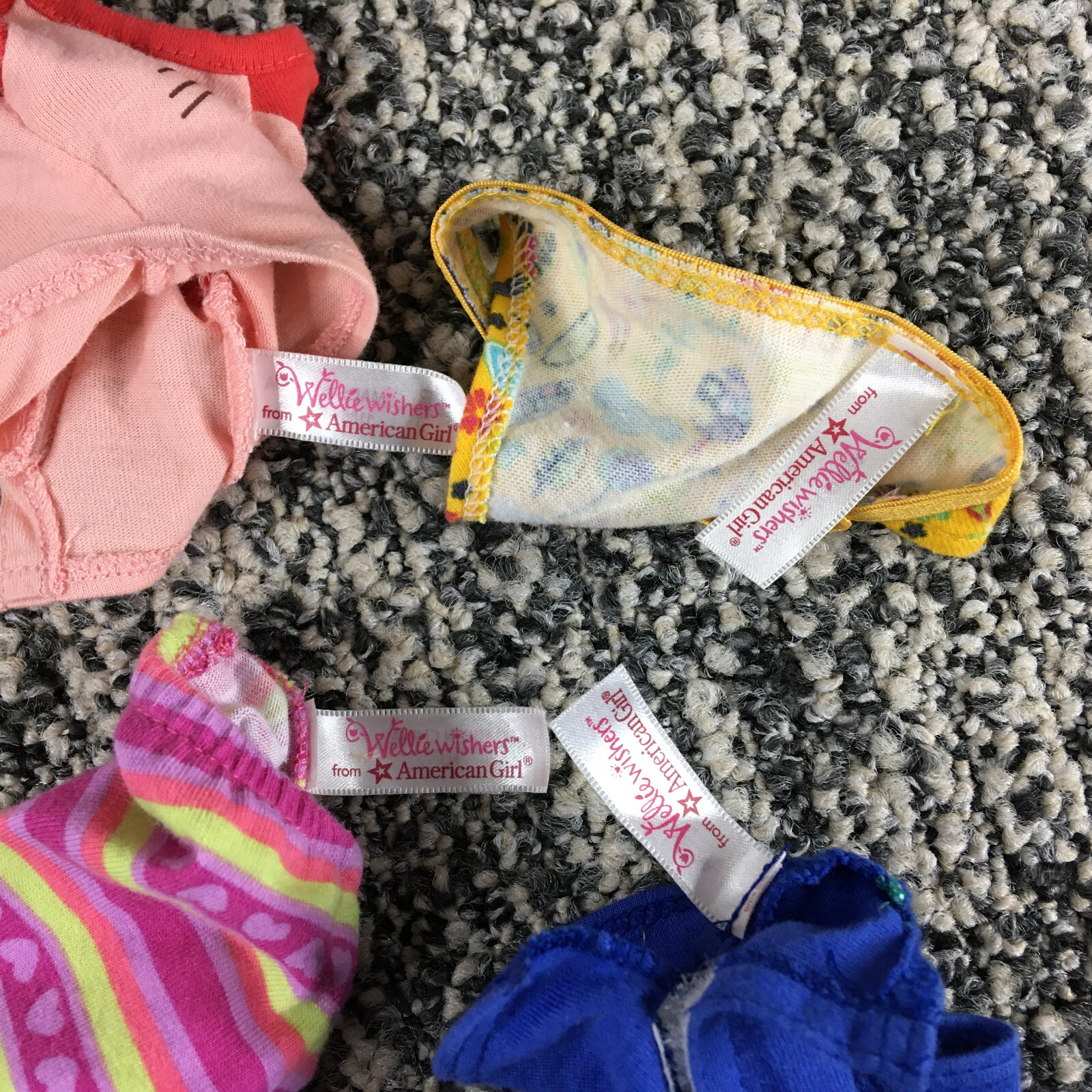 Wellie Wishers from American Girl Doll Clothing Lot Shirts Pants