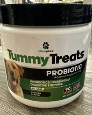 PlanoPaws Tummy Treats Probiotic Chews For Dogs Chicken Flavor 90 Ct 09/2025