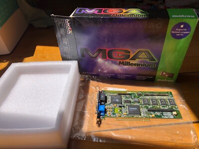 Vintage Matrox Millenium für klassische Apple Mac PowerMac PCI Grafik - getestet