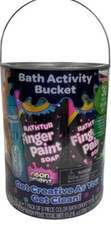 Crayola Bath Activity Bucket Neon 30 piece Set Finger Paint Soap 10 Count