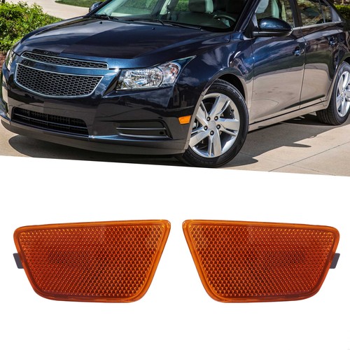 Pair Front Bumper Side Marker Light Reflector Assembly For 2011-2015 Chevy Cruze - 第 1/11 張圖片